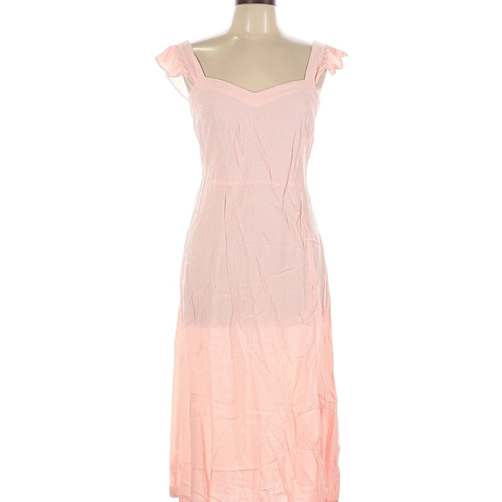 LOFT Pink Polka Dot Dress - Picture 8 of 8